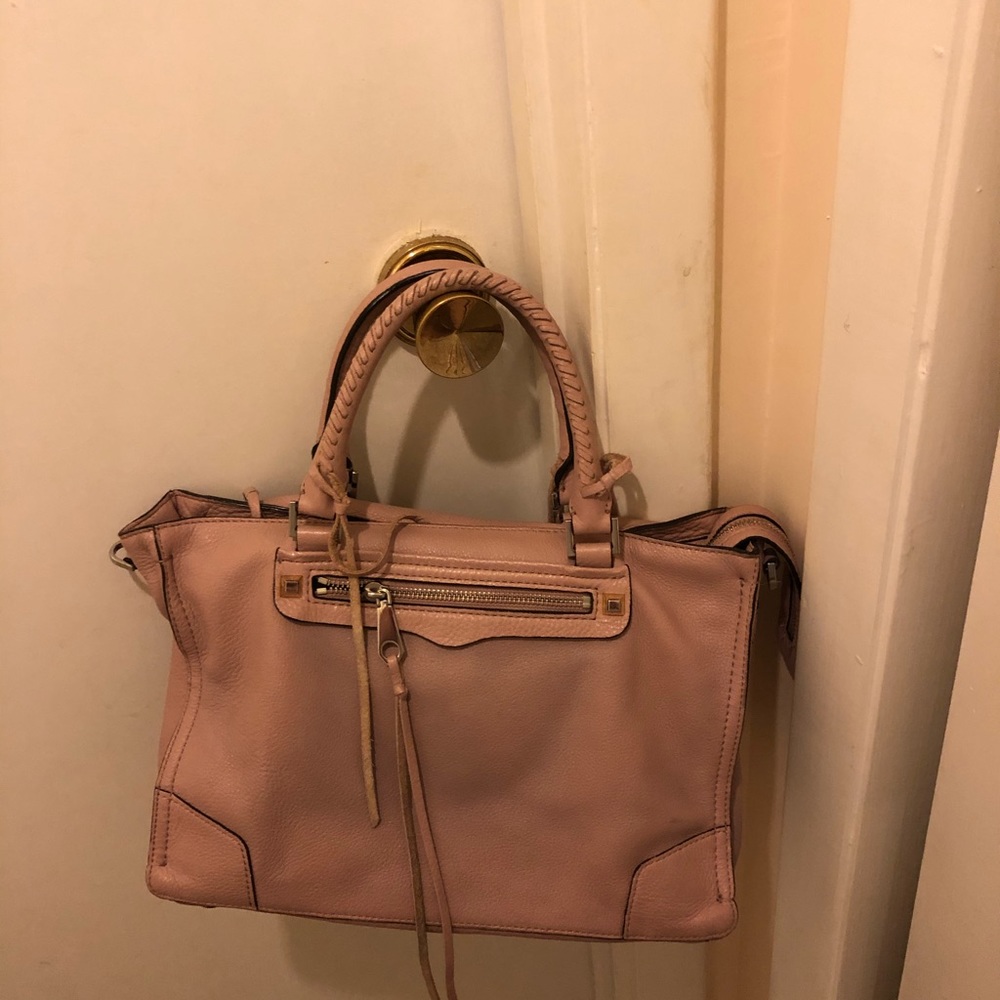 Mauve colored Rebecca Minkoff crossbody satchel